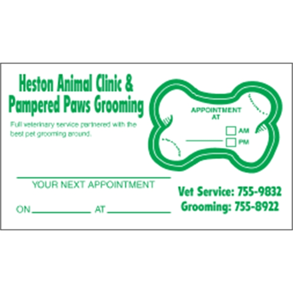 Bone Kiss-Cut Appointment Card
