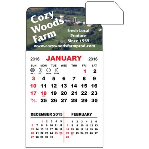 3" x 5.5" - Adhesive Mini Calendar Pad (Slant)