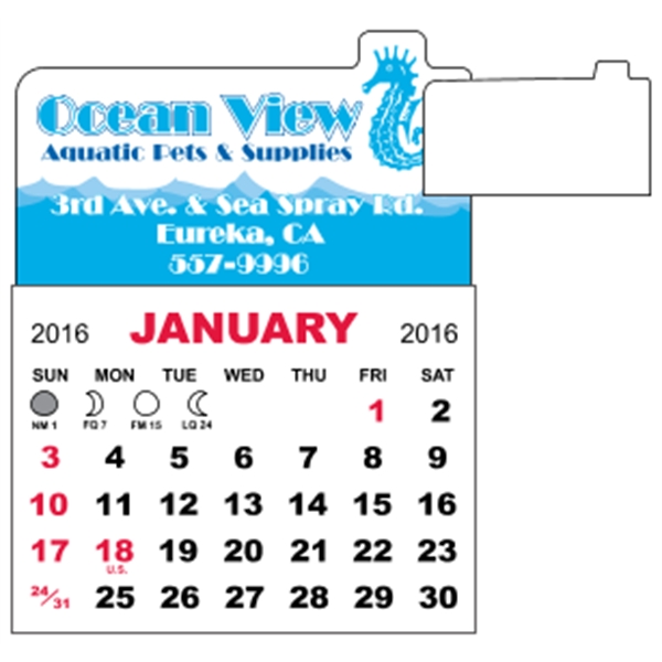 3" x 3.875" - Adhesive Mini Calendar Pad (Point)