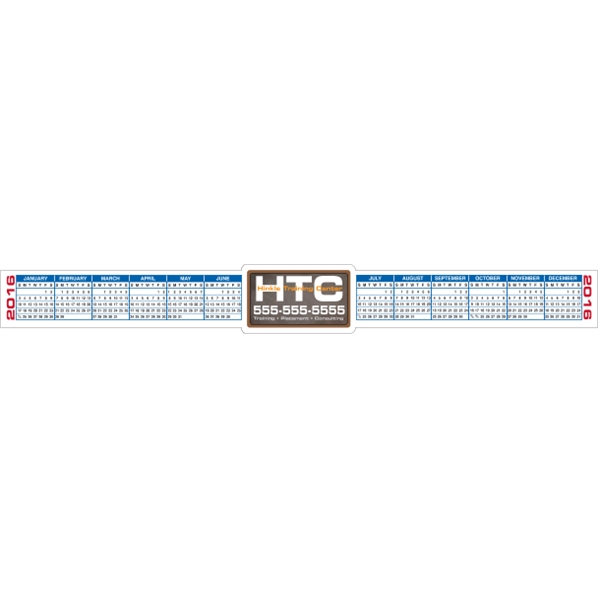 13" x 1.5" Calendar Strips, 4-Color Process