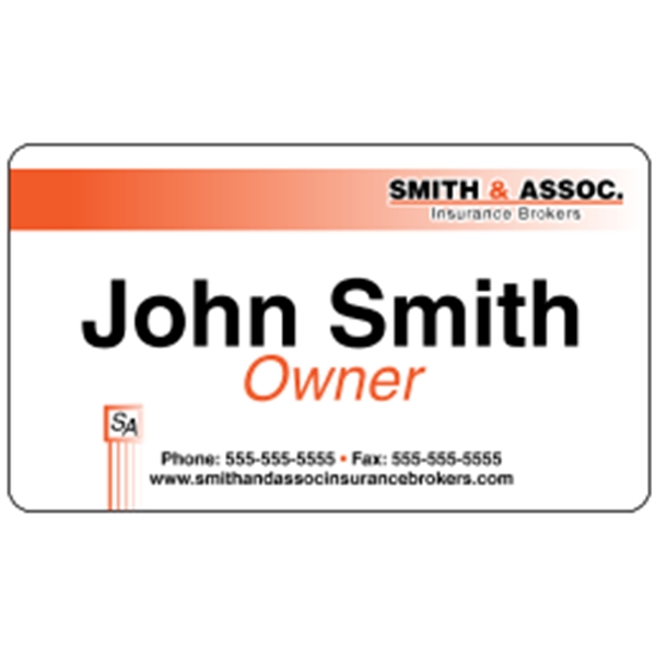Deluxe White Business Card .020"