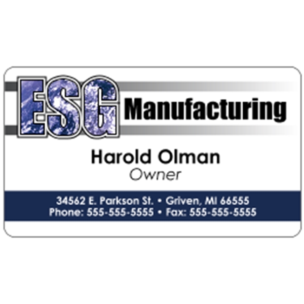 Deluxe White Business Card .020"