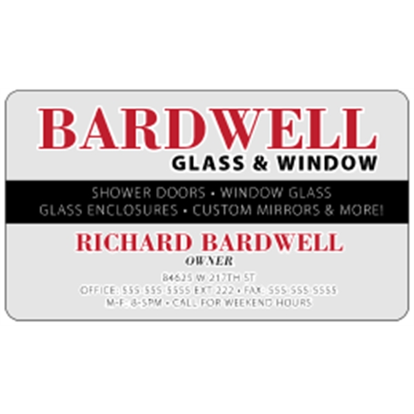 Clear Plastic Business Cards .030"