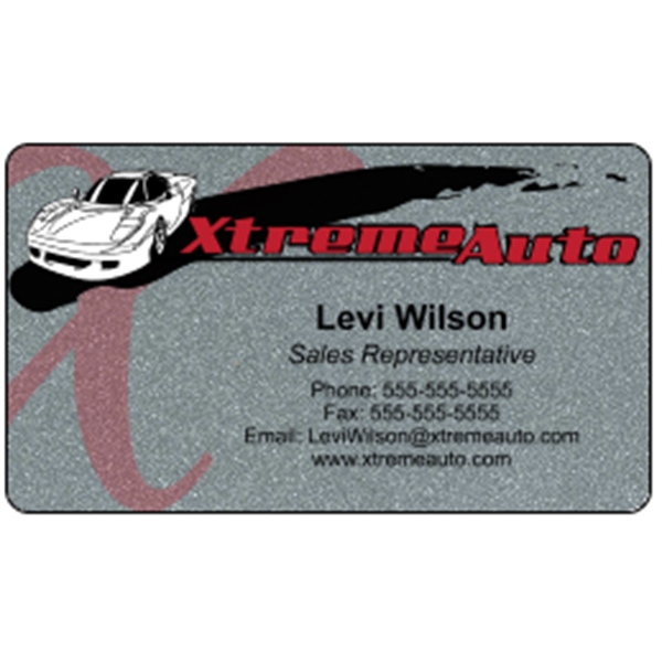 Silver Plastic Business Cards .030"