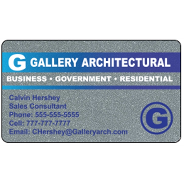 Silver Plastic Business Cards .030"
