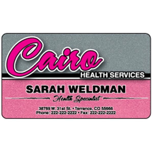 Silver Plastic Business Cards .030"