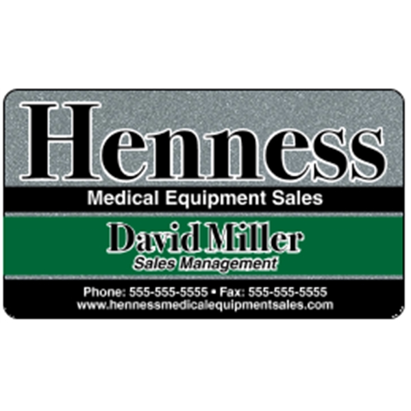 Silver Plastic Business Cards .030"