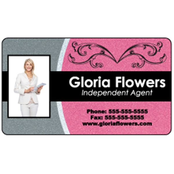 Silver Plastic Business Cards .030"