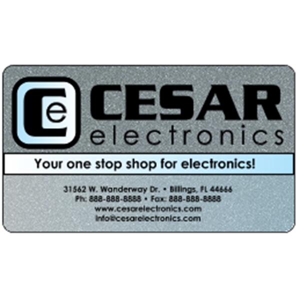 Silver Plastic Business Cards .030"