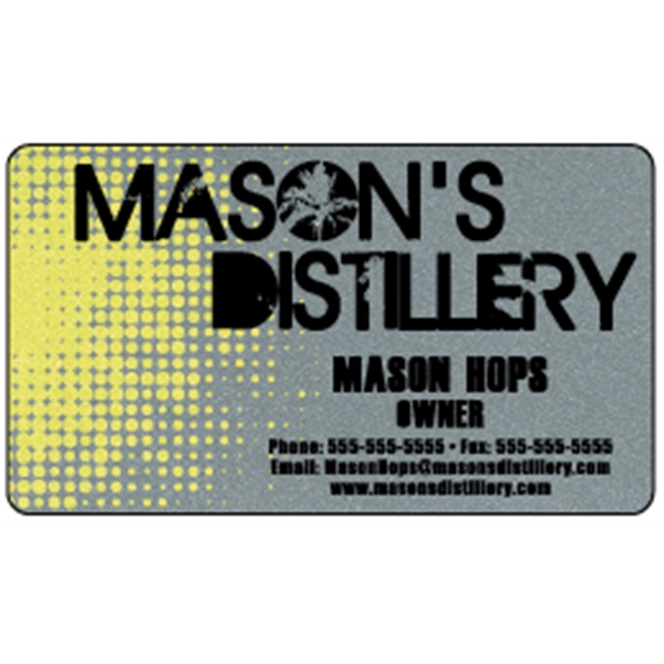 Silver Plastic Business Cards .030"