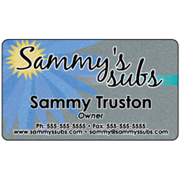 Silver Plastic Business Cards .030"