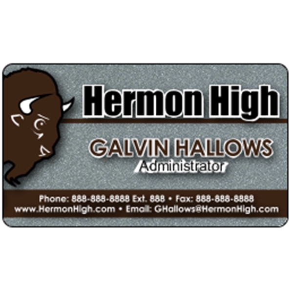 Silver Plastic Business Cards .030"