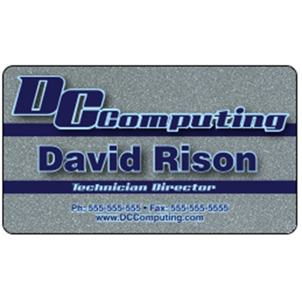 Silver Plastic Business Cards .030"