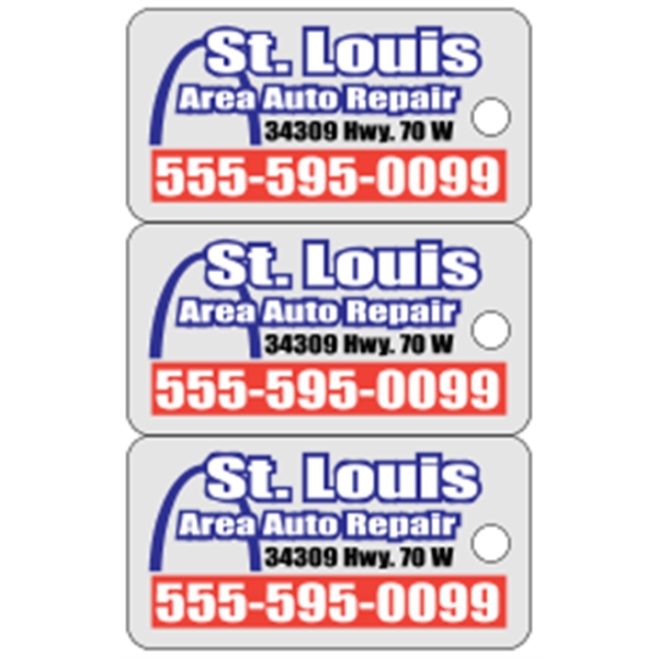 Deluxe 3-up Key Tags .030" Clear