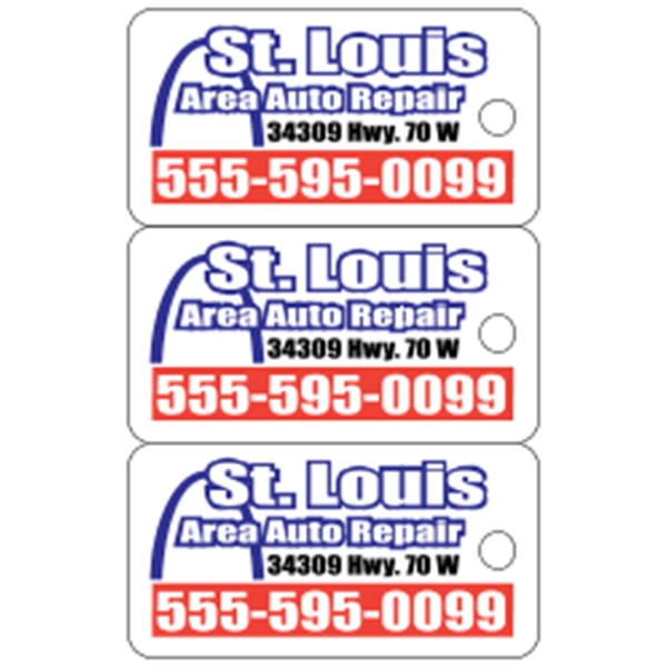 Deluxe 3-up Key Tags .030" White - Deluxe 3-up Key Tags .030" White - Image 0 of 7