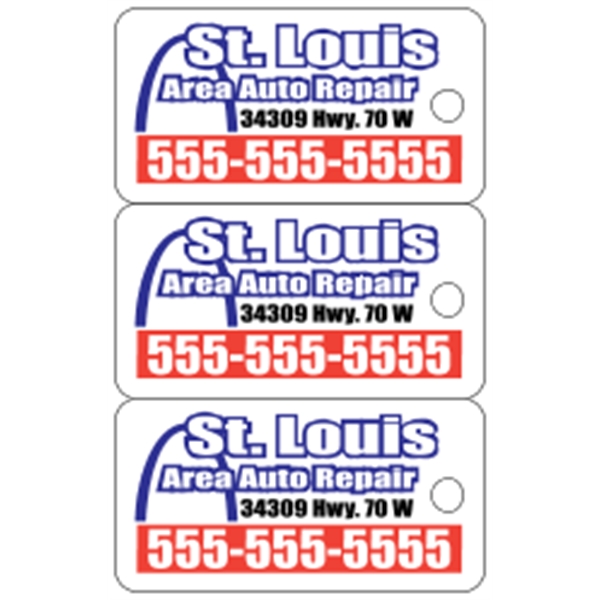 Deluxe 3-up Key Tags .030" White - Deluxe 3-up Key Tags .030" White - Image 1 of 7