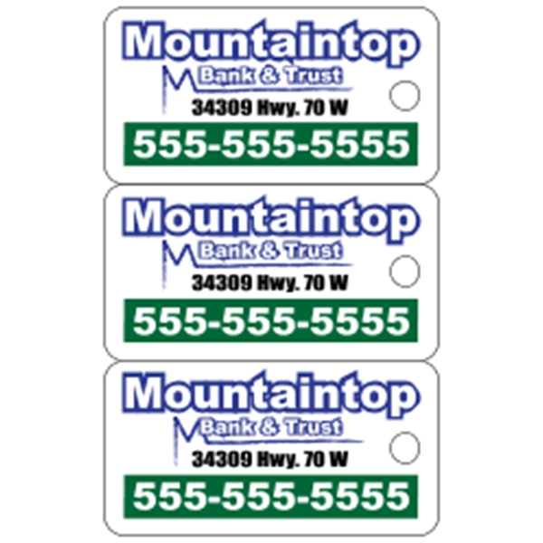 Deluxe 3-up Key Tags .030" White - Deluxe 3-up Key Tags .030" White - Image 2 of 7