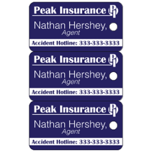 Deluxe 3-up Key Tags .030" White - Deluxe 3-up Key Tags .030" White - Image 5 of 7