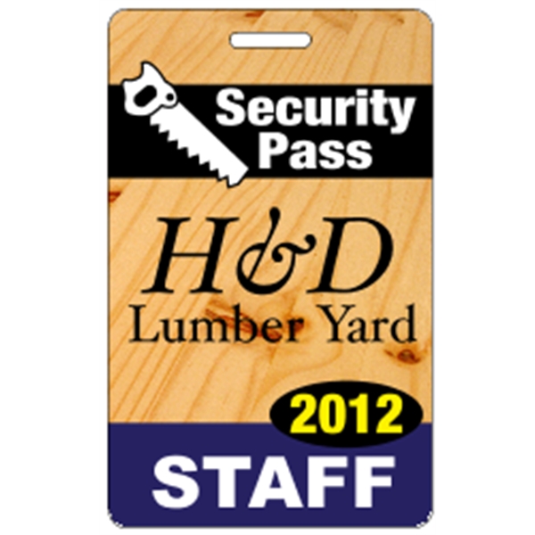 2.125" x 3.375" Deluxe Badge w/ Slot .020" White - 2.125" x 3.375" Deluxe Badge w/ Slot .020" White - Image 2 of 14