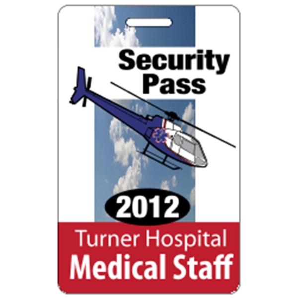 2.125" x 3.375" Deluxe Badge w/ Slot .020" White - 2.125" x 3.375" Deluxe Badge w/ Slot .020" White - Image 5 of 14