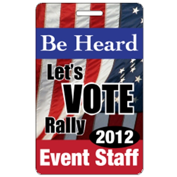 2.125" x 3.375" Deluxe Badge w/ Slot .020" White - 2.125" x 3.375" Deluxe Badge w/ Slot .020" White - Image 9 of 14