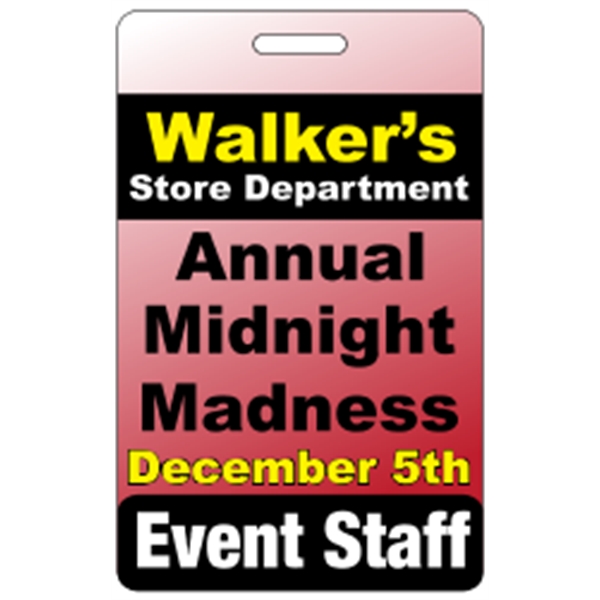 2.125" x 3.375" Deluxe Badge w/ Slot .020" White - 2.125" x 3.375" Deluxe Badge w/ Slot .020" White - Image 10 of 14