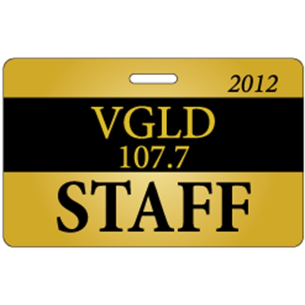 3.375" x 2.125" Deluxe Badge w/ Slot .020" White - 3.375" x 2.125" Deluxe Badge w/ Slot .020" White - Image 8 of 14