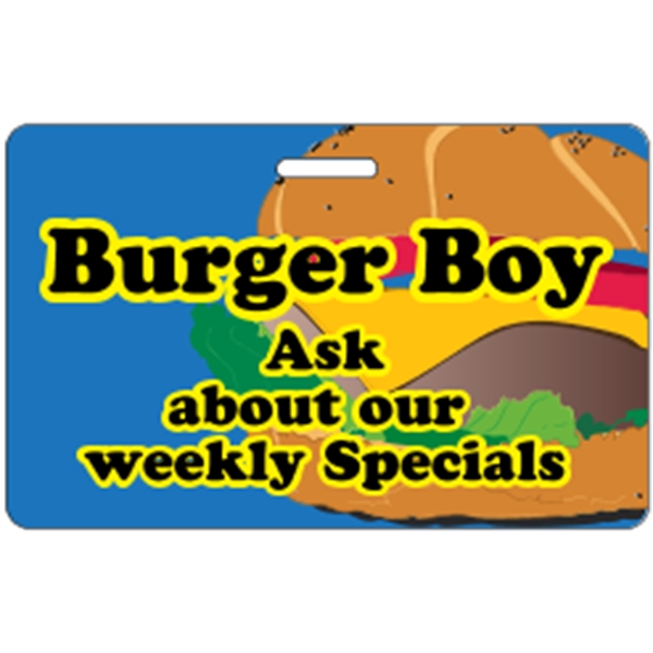 3.375" x 2.125" Deluxe Badge w/ Slot .020" White - 3.375" x 2.125" Deluxe Badge w/ Slot .020" White - Image 10 of 14