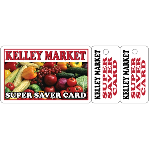 Deluxe Card w/ 2-up Key Tags .020" White