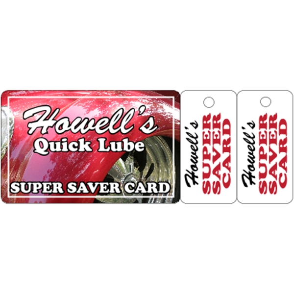 Deluxe Card w/ 2-up Key Tags .020" White