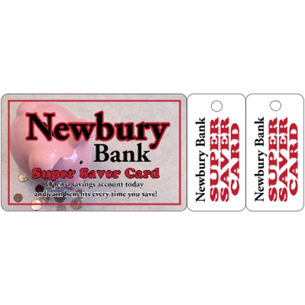 Deluxe Card w/ 2-up Key Tags .020" White
