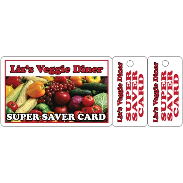 Deluxe Card w/ 2-up Key Tags .020" White