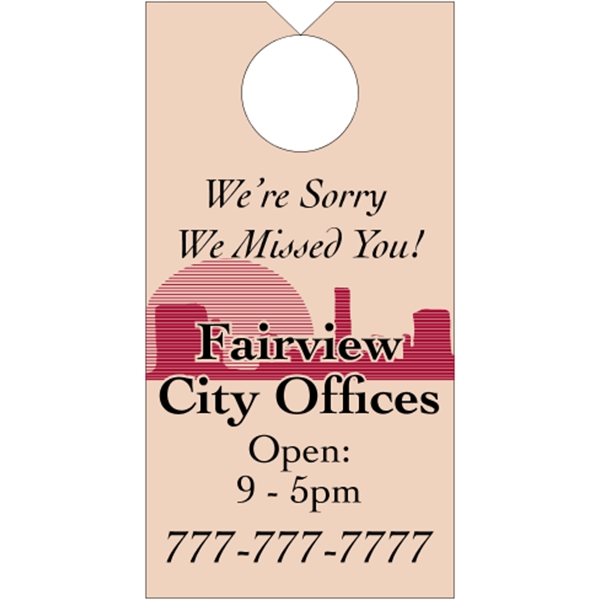 White Tag Stock Door Knob Hangers