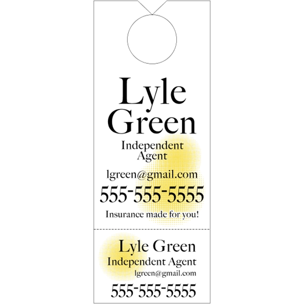 White Tag Stock Door Knob Hangers