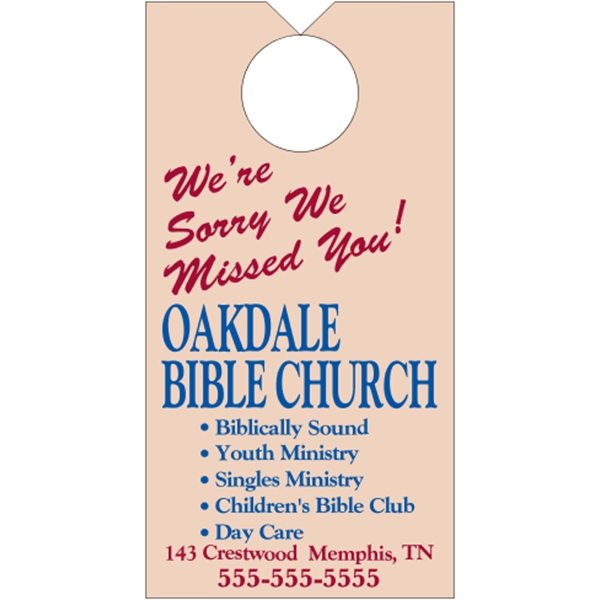 Door Knob Hangers .015" Plastic