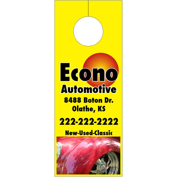 .015" Plastic 4-Color Process Door Knob Hangers