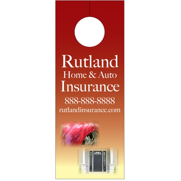 .015" Plastic 4-Color Process Door Knob Hangers