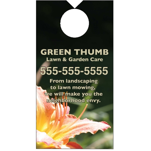 .015" Plastic 4-Color Process Door Knob Hangers