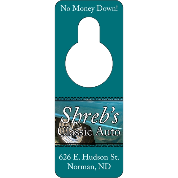 .015" Plastic 4-Color Process Door Knob Hangers