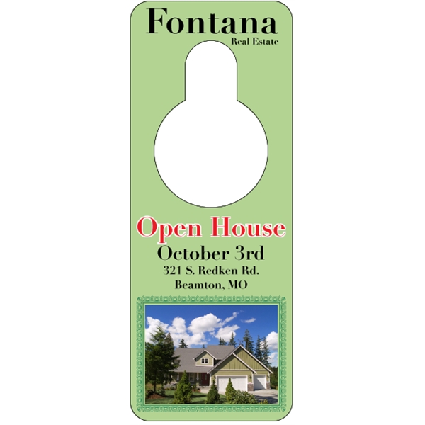 .015" Plastic 4-Color Process Door Knob Hangers