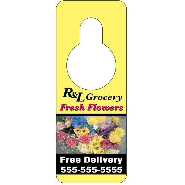.015" Plastic 4-Color Process Door Knob Hangers