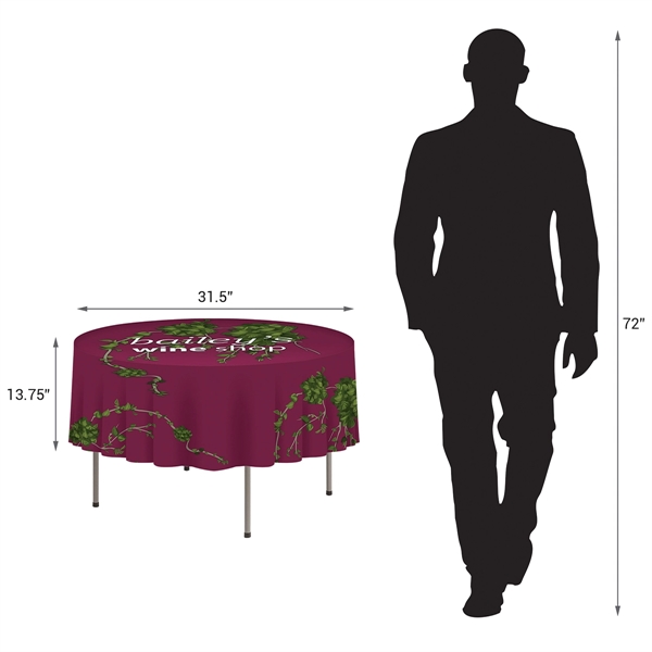 59" x 59" Round Table Cover - 59" x 59" Round Table Cover - Image 1 of 2