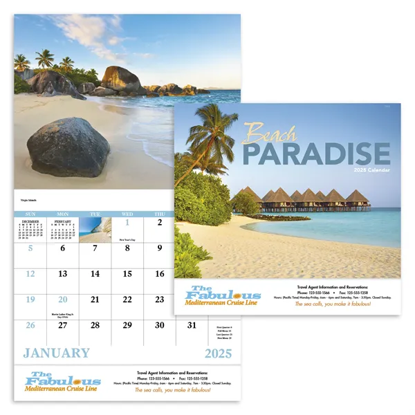 Good Value™ Beach Paradise - Stapled Calendar - Good Value™ Beach Paradise - Stapled Calendar - Image 0 of 30