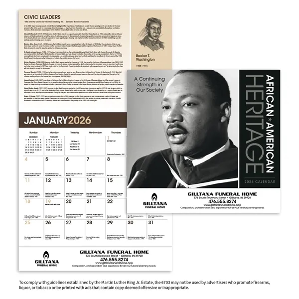 Triumph® Calendars African-American Heritage: Dr. Martin ... - Triumph® Calendars African-American Heritage: Dr. Martin ... - Image 0 of 11