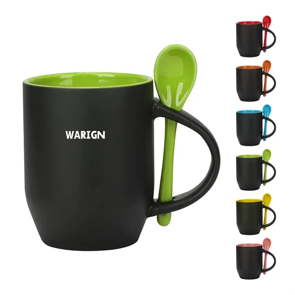 Color Changing Sublimation Ceramic Mug with Spoon