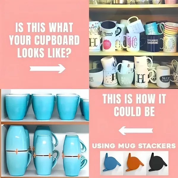 Expandable Stackable Drinkware Stacker Mug Organizer - Expandable Stackable Drinkware Stacker Mug Organizer - Image 3 of 4