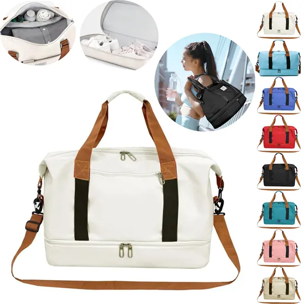 Travel Duffel Bag with Wet Pocket - Travel Duffel Bag with Wet Pocket - Image 0 of 5