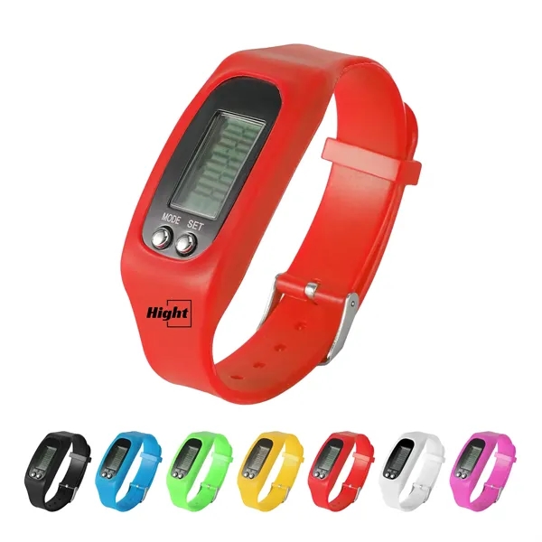 Silicone Fitniess Tracker Pedometer Watch - Silicone Fitniess Tracker Pedometer Watch - Image 0 of 3