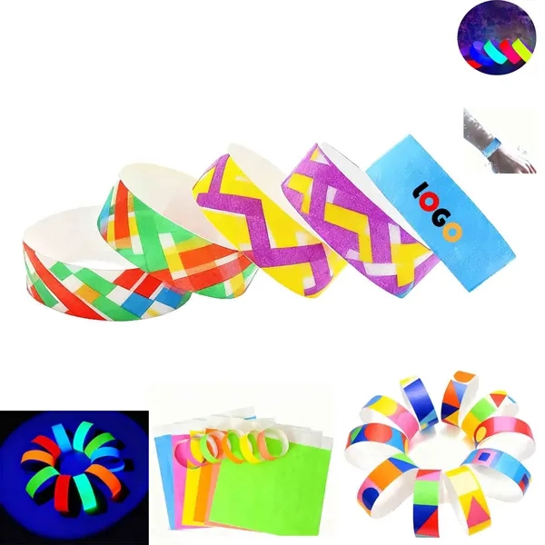 Full Color Fluorescent  Waterproof  Tyvek Wristband - Full Color Fluorescent  Waterproof  Tyvek Wristband - Image 0 of 11