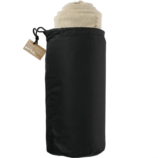 100% Recycled PET Fleece Blanket with RPET Pouch - 100% Recycled PET Fleece Blanket with RPET Pouch - Image 9 of 16